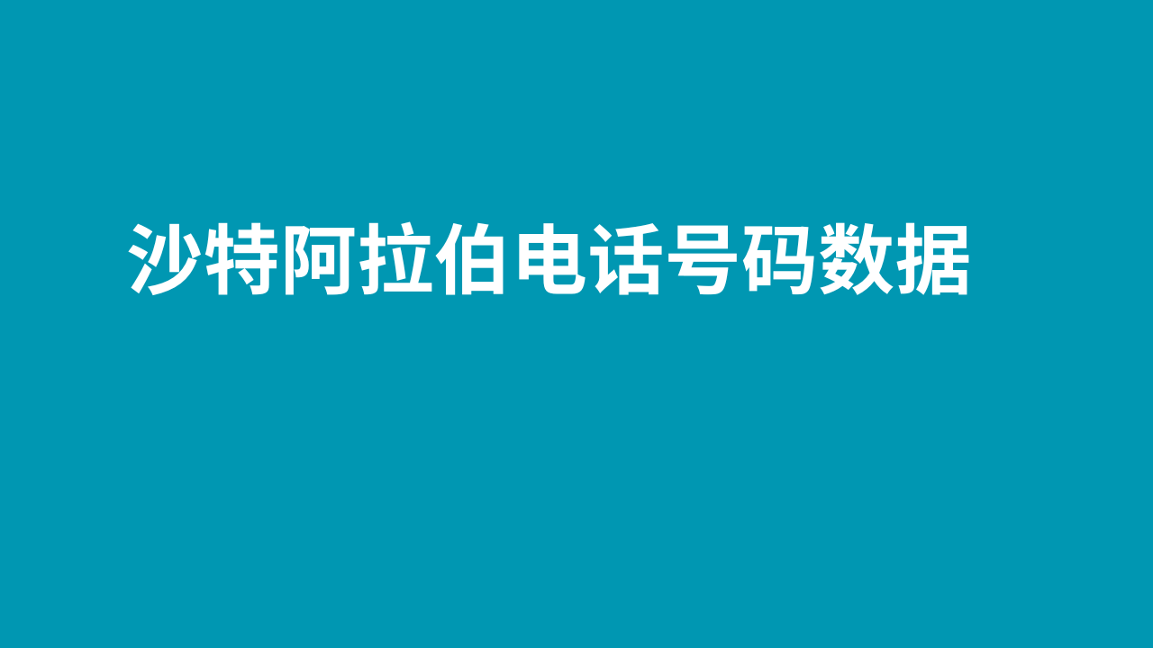 沙特阿拉伯电话号码数据